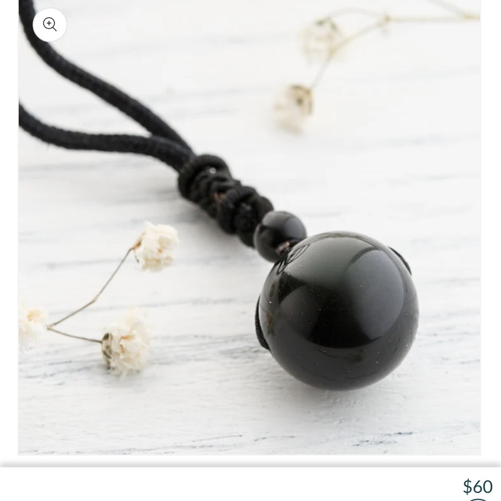 Elegant Black Obsidian Necklace